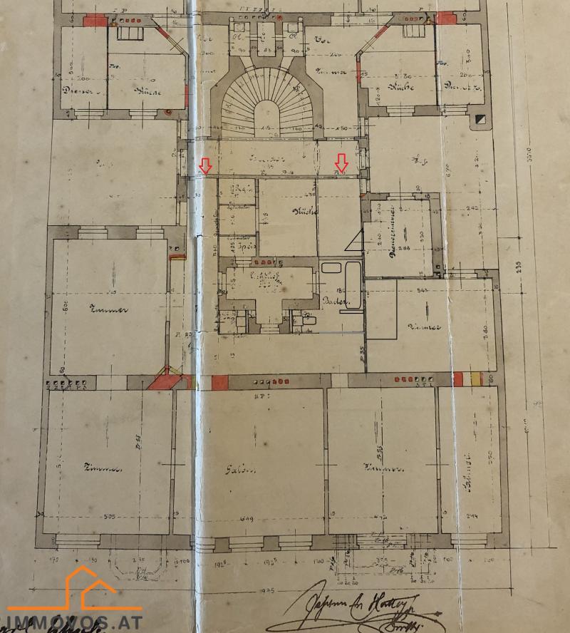 adaptierter Plan-Auszug (Bestand)